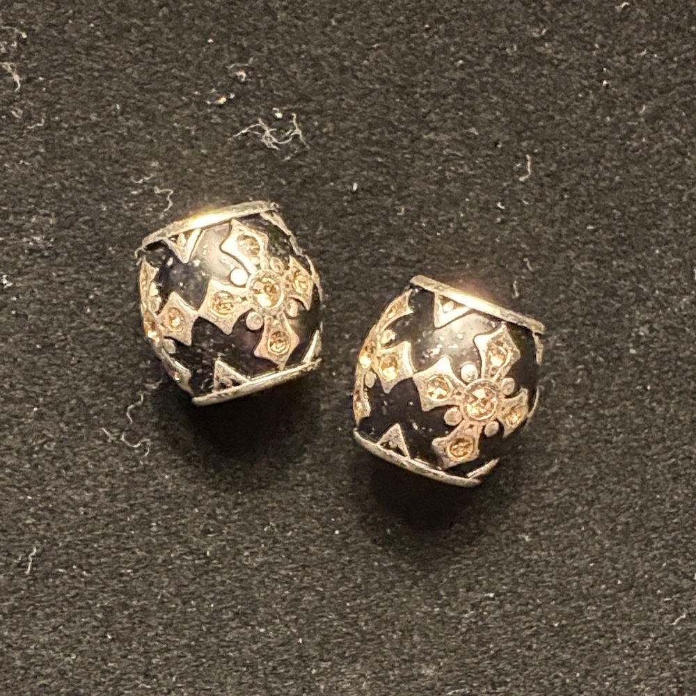 Stylish Black and Gold cross charm pieces - 2 available